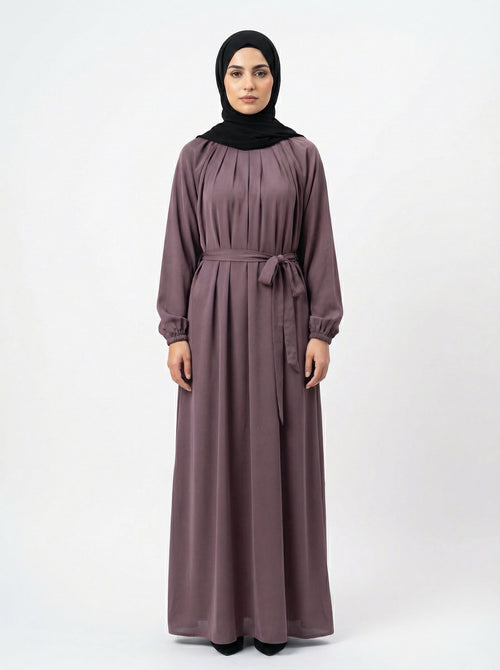Contrast Border Premium Korean Nida Abaya Set –  Modest Collection by Hijab ul Ummat 1103B