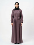 Contrast Border Premium Korean Nida Abaya Set –  Modest Collection by Hijab ul Ummat 1103D