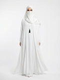 Premium Double Flare Abaya with Matching Niqab Set – Luxury Razer Nida Modest Gown by Hijabulummat 1106D