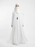 Premium Double Flare Abaya with Matching Niqab Set – Luxury Razer Nida Modest Gown by Hijabulummat 1106C