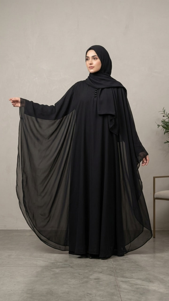 Premium Kaftaan Tiered Abaya Set – Formal Modest Wear by Hijab ul Ummat 1116F