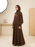 Zoya Nida Three-Piece Abaya Set – Graceful High Flare with Matching Scarf & Niqab 1131A