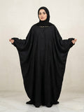 Royal Nida Baggy Abaya with Black Floral Embroidery 1128A