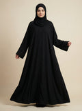 Premium Black Button-Down Front Open Abaya – korean nida 1104